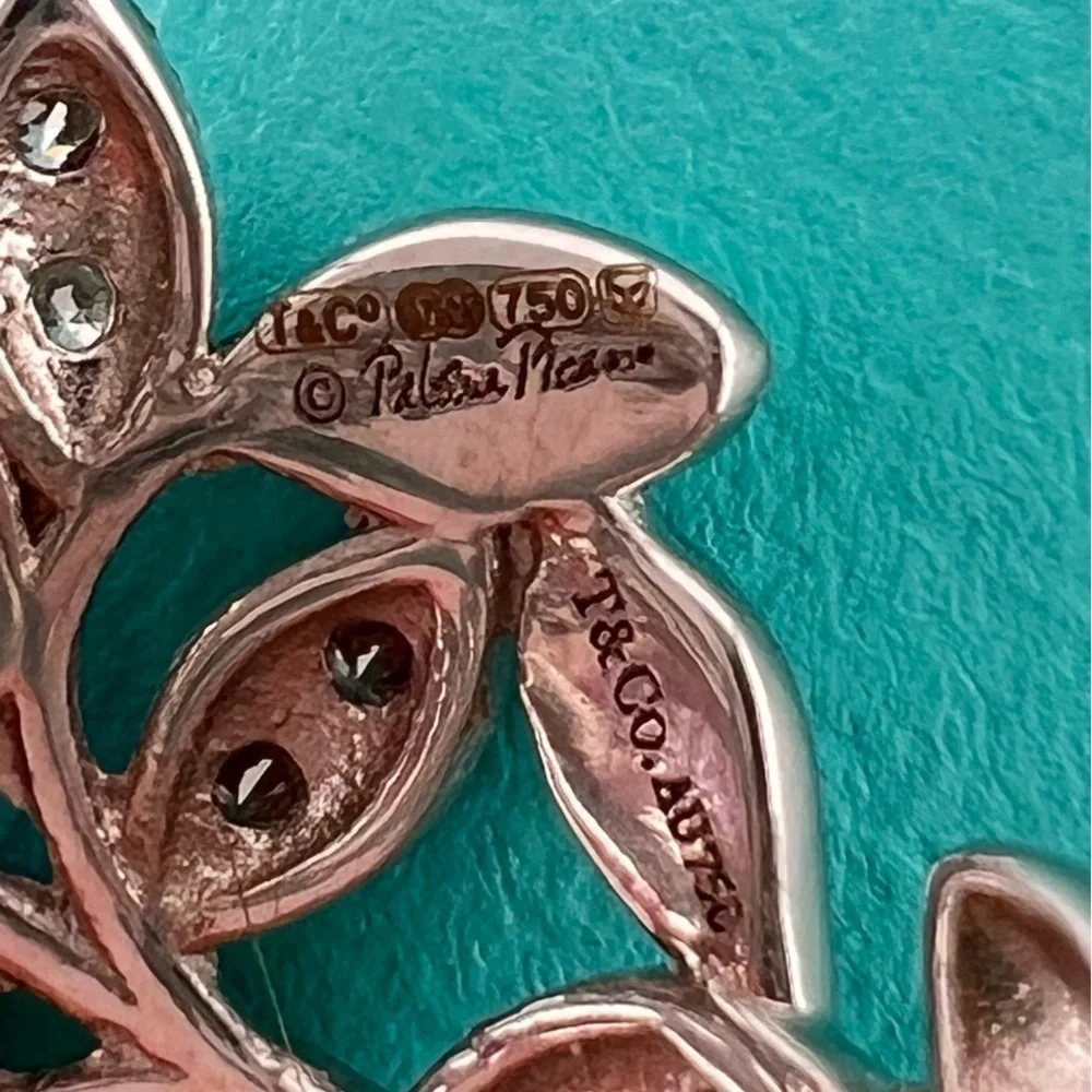 Tiffany & Co. Paloma Picasso® Olive Leaf Band Ring in White Gold with Diamonds